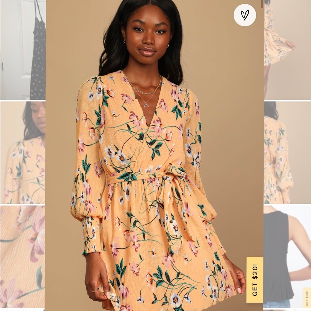 Lulu’s Floral Pleated Mini Dress - Size S